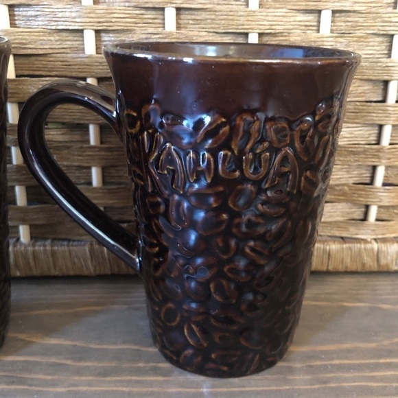 Kahlua coffee bean mugs set of 2 brown Pernod Richard - Picture 4 of 8